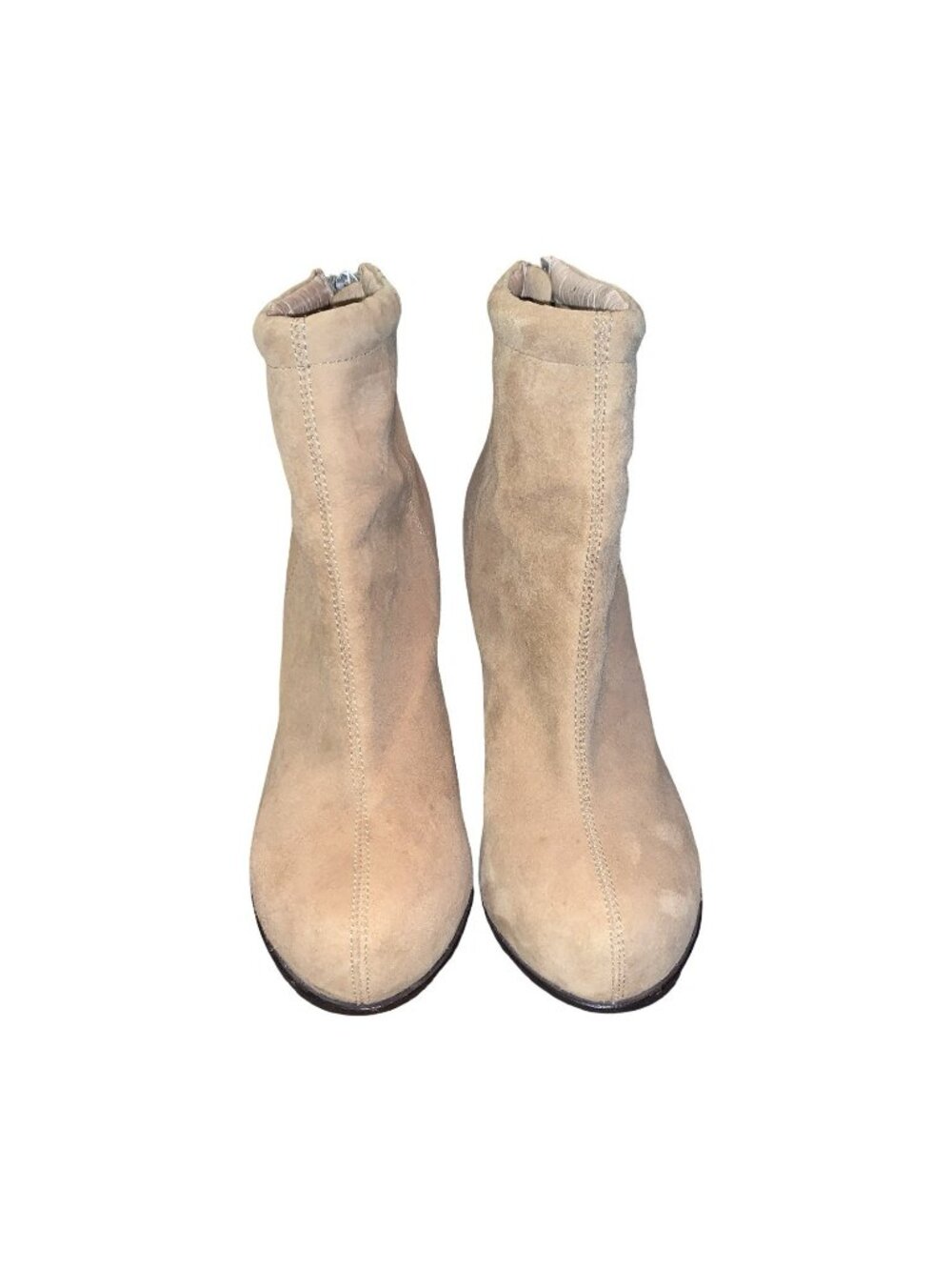 Jeffrey Campbell Havana Rumble Tan Suede Wood Block Heel Ankle Boots Size 9 Boho